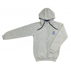 Sr. Grey Brush Zip Up Hoodie (Unisex)