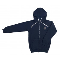 Sr. Navy  Brush Zip Up Hoodie (Unisex)